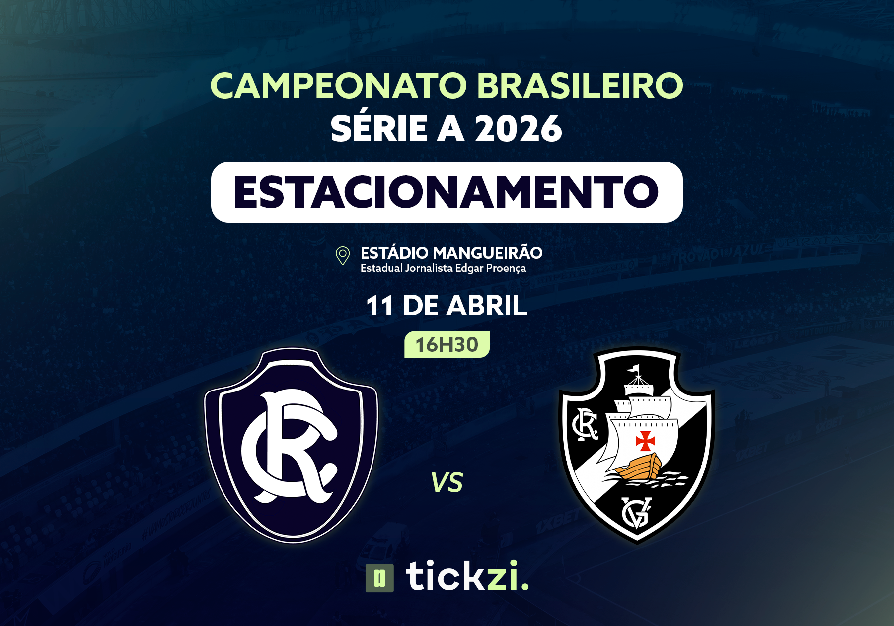 Estacionamento Clube do Remo x Vasco da Gama - Campeonato Brasileiro Série A